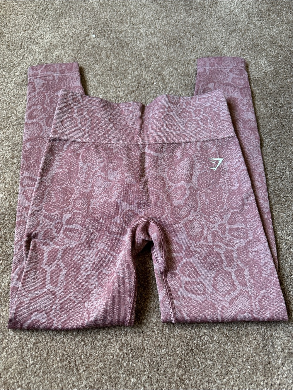 Gymshark Mauve Snake-Print Leggings